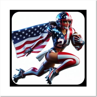 American Woman NFL Football Player #7 Posters and Art